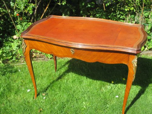 Small Leather Topped Table