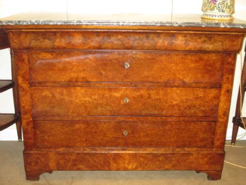 Burr Walnut Commode