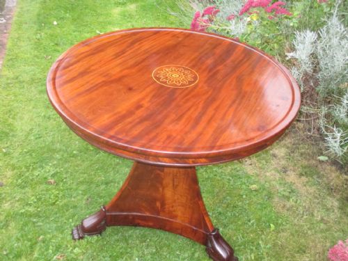 Flame Mahogany Centre Table or Gueridon