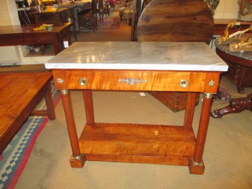 A Satinwood French Empire Console Table