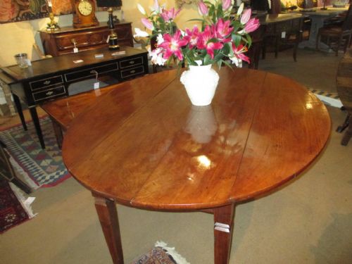 Large Oval Cherrywood Farmhouse Table