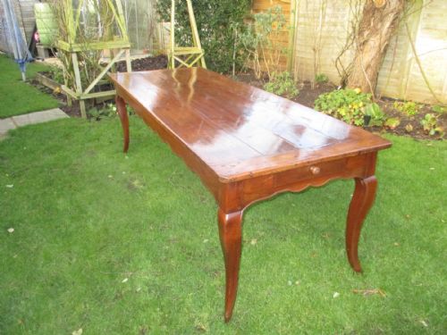 Large French Fruitwood Farmhouse Table