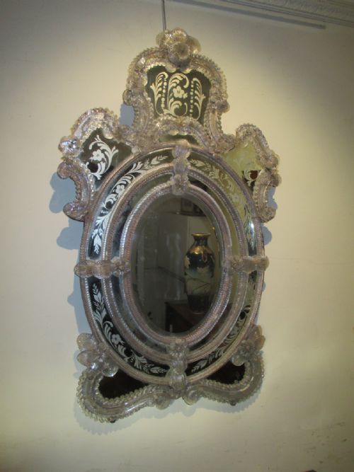 Large Antique Venetian Mirror