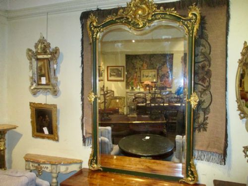 Large Green and Gilt Mirror