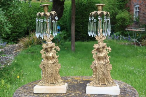 Pair of Ormolu Figural Candlesticks