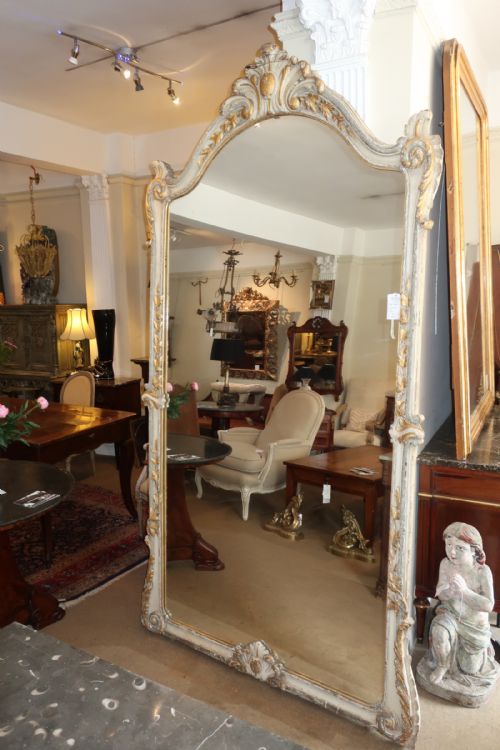 Very Large Painted and Gilded Mirror