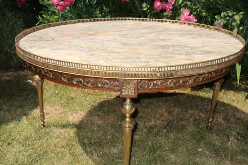 A French Marble and Gilt Low Table