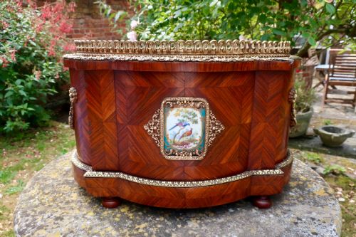Kingwood Jardiniere with Porcelain Plaques