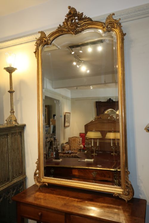 Very Large French Gilt Mirror