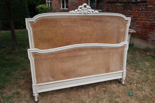 Kingsize Painted Cane Bed