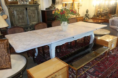 Large Limed and Painted Extending Table