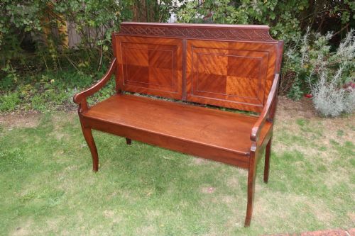 Mahogany Hall Seat or Bench