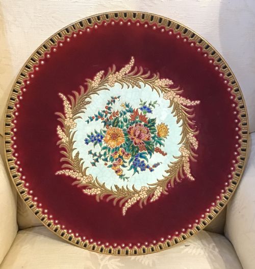 Beautiful Emaux De Longwy Plate