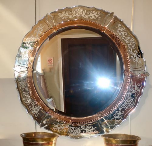 Large Round Venitian Mirror