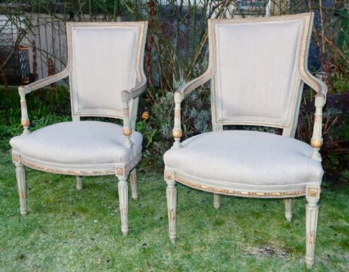Pair of Armchairs in Original Paint Finish