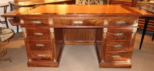 French Empire Pedestal Desk