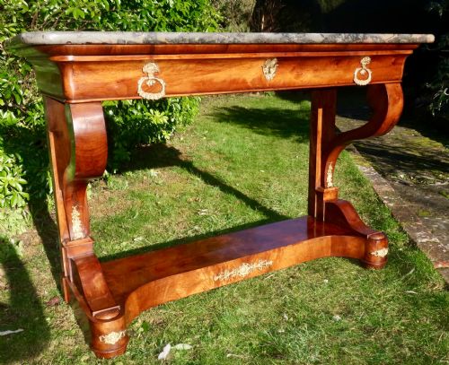 Large Walnut Console Table