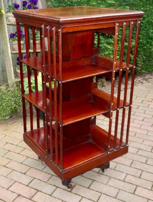 Mahogany Revolving Bookcase