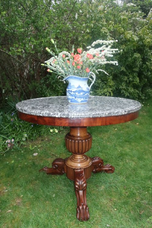 French Marble Topped Gueridon