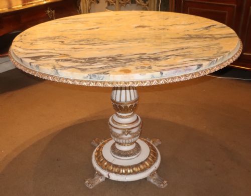 A Large Original Painted Gueridon Centre Table