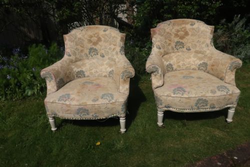 Pair of French Upholstered Armchairs