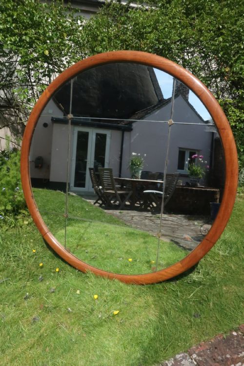 Large Round Panelled Mirror