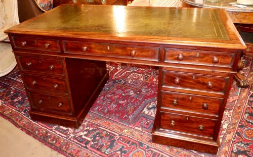 Good Sized Mahogany Pedestal Desk