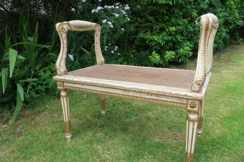 Caned and Painted Stool