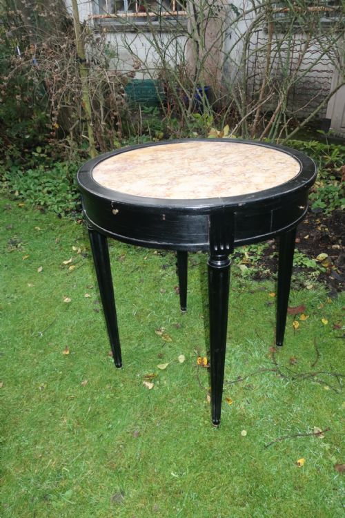 Ebonised Bouillotte Table