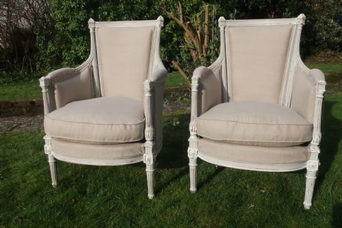 Pair of French Painted Armchairs