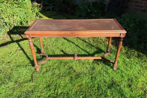 French Walnut Caned Stool