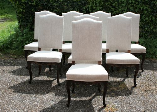 Set of Eight French Dining Chairs