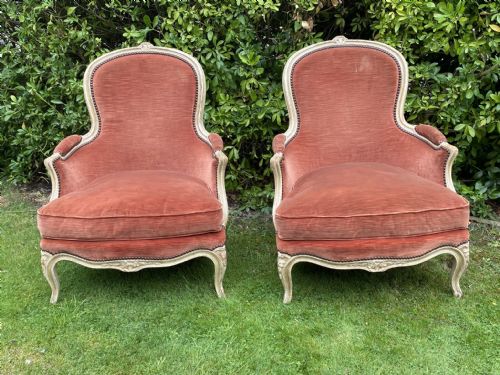Pair of French Louis Xv Style Armchairs