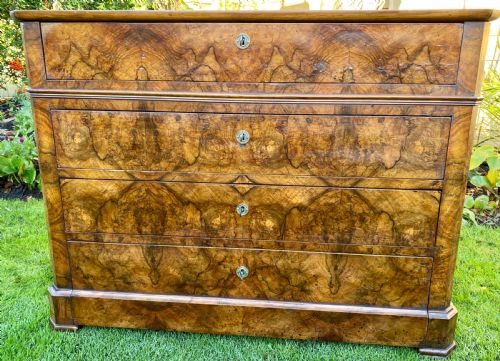 Burr Walnut Commode