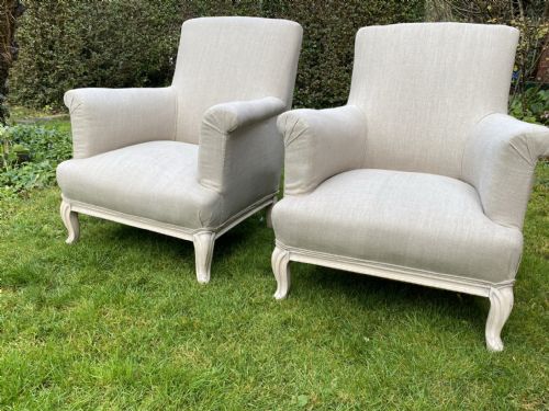 Pair of Large French Armchairs