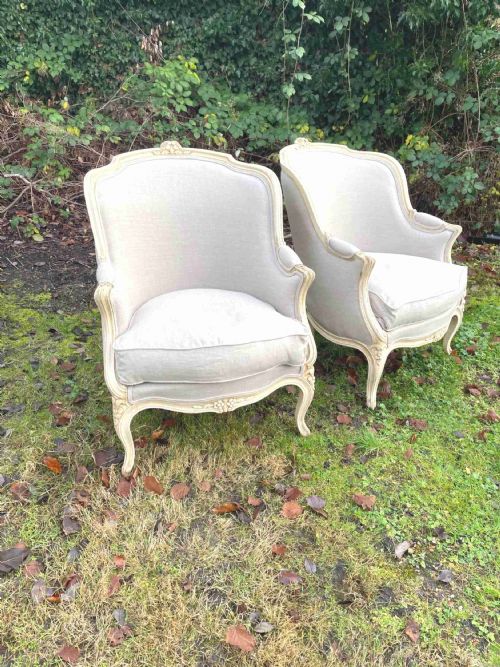 Pair of French Berger Armchairs
