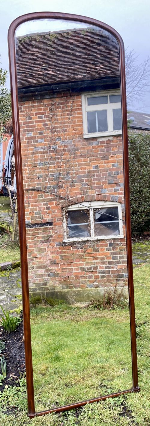 Very Large Arched Top Mahogany Mirror