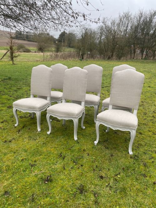 Lovely Set of 6 French Dining Chairs