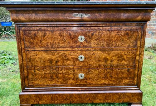 Louis Philippe Burr Walnut Commode