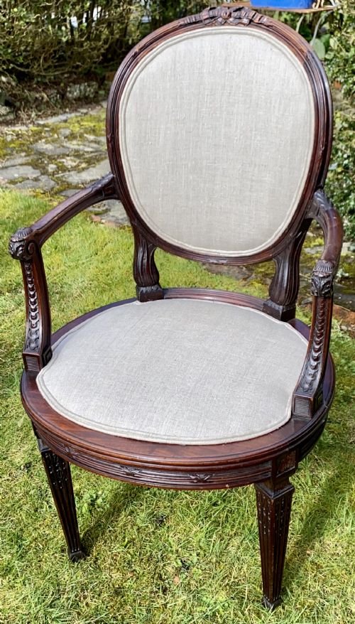 Carved Mahogany Armchair