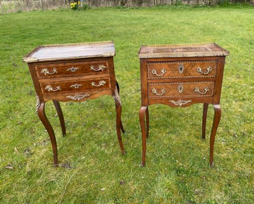 Matched Pair of French Side Tables