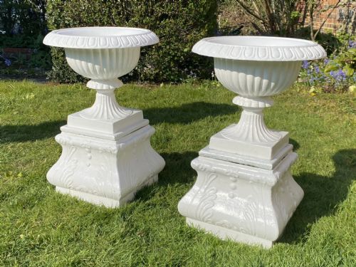 Pair of Cast Iron Jardinieres