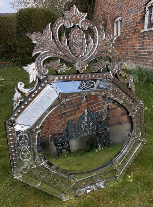 Large Antique Venetian Mirror