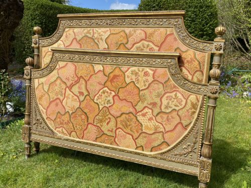 French Gilded and Painted Double Bed