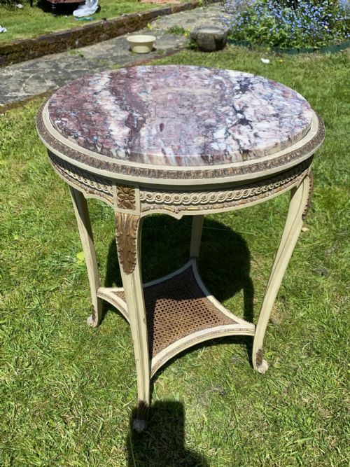 French Painted and Gilt Occasional Table