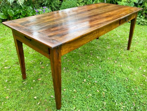 French Farmhouse Table in Walnut