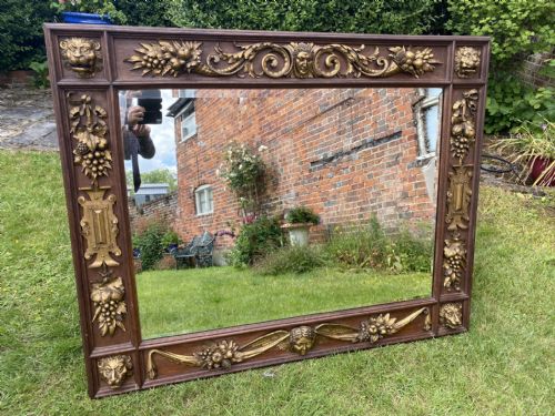 Large Carved Wood Mirror
