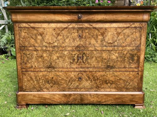Burr Walnut Commode