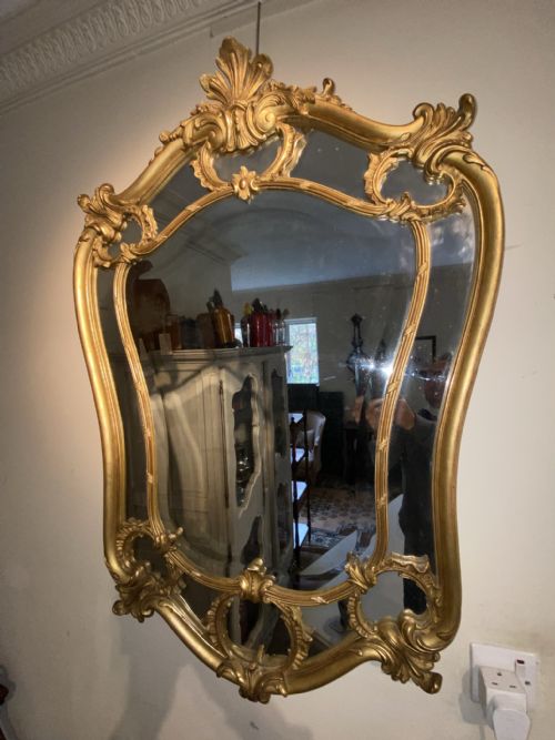French Gilt Mirror in the Louis Xv Taste