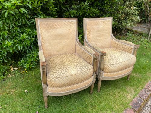 Pair of French Directoire Style Armchairs